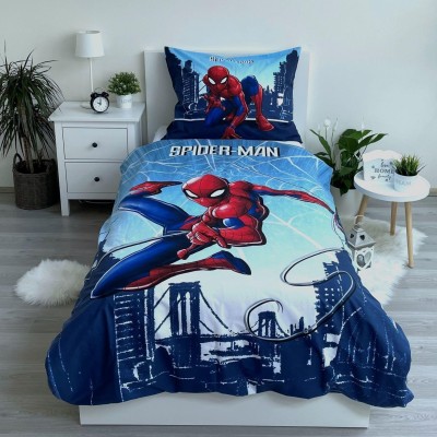 Bavlněné povlečení 140x200 + 70x90 cm - Spider-man Blue 04
