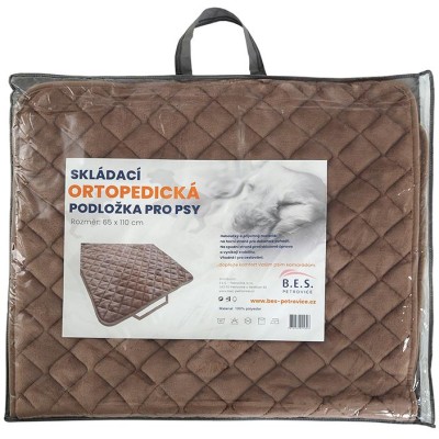 Ortopedická podložka pro zvířecí mazlíčky 65 x 110 cm - Hnědá