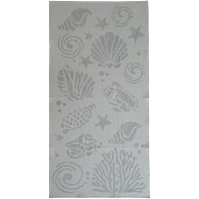 Plážová osuška velur 70 x 140 cm - Mušle (K-19075)