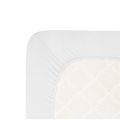 Jersey prostěradlo Andrea Simone 35 cm boxspring roh - Bílá