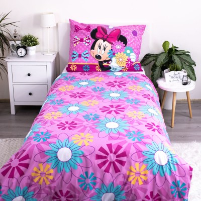 Povlečení Licenční 140x200+70x90 - Minnie bows and flowers