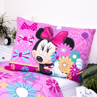 Povlečení Licenční 140x200+70x90 - Minnie bows and flowers