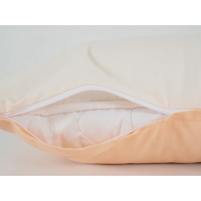 Povlečení BAVLNA Double face ZIP - Meruňková/Popelavá