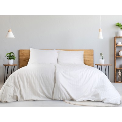 Povlečení ATLAS GRADL česaný TOP HOTEL 140x200+70x90 pruh 2 cm - hotel. uzávěr