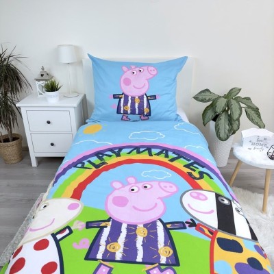 Bavlněné povlečení 140x200 + 70x90 cm - Peppa Pig 125 svítící