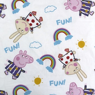Bavlněné povlečení 140x200 + 70x90 cm - Peppa Pig 125 svítící