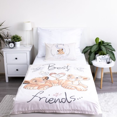 Povlečení Dětské do postýlky 100x135+40x60 - Lion King best friends