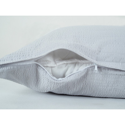 Povlečení jednobarevný KREP ZIP 140x200+70x90 - šedá