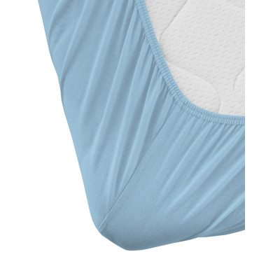 Prostěradlo Jersey bavlna IDEAL - Světlá modrá