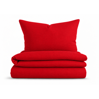 Luxusní mikrokrepové povlečení -  Red