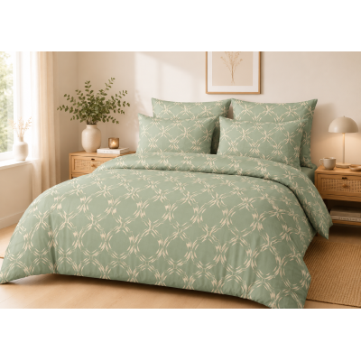 Povlečení KREP 140x200 TOP CLASS - Sage Harmony