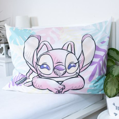 Bavlněné povlečení 140x200 + 70x90 cm - Lilo a Stitch Leaves